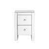 Mirrored Nightstand End Tables with 2/3/4-Drawer; Silver Modern Beside Table; Mirror Accent Side Table for Bedroom; Living Room