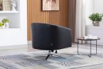 COOLMORE Swivel Barrel chair living room chair with nailheads and Metal base