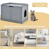 Cat Litter Box Enclosure with Double Doors for Large Cat and Kitty