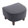 COOLMORE Accent Chair with Ottoman, Mid Century Modern Barrel Chair Upholstered Club Tub Round Arms Chair for Living Room