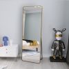 Full-Length Mirror 63"x20";  Round Corner Aluminum Alloy Frame Floor Full Body Large Mirror;  Stand or Leaning Against Wall for Living Room or Bedroom