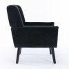 Modern Soft Velvet Material Ergonomics Accent Chair Living Room Chair Bedroom Chair Home Chair With Black Legs For Indoor Home