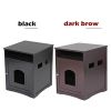 Cat's Wooden House Indoor Feline Condo Toilet Litter Box Hideaway Beside Table Nightstand XH